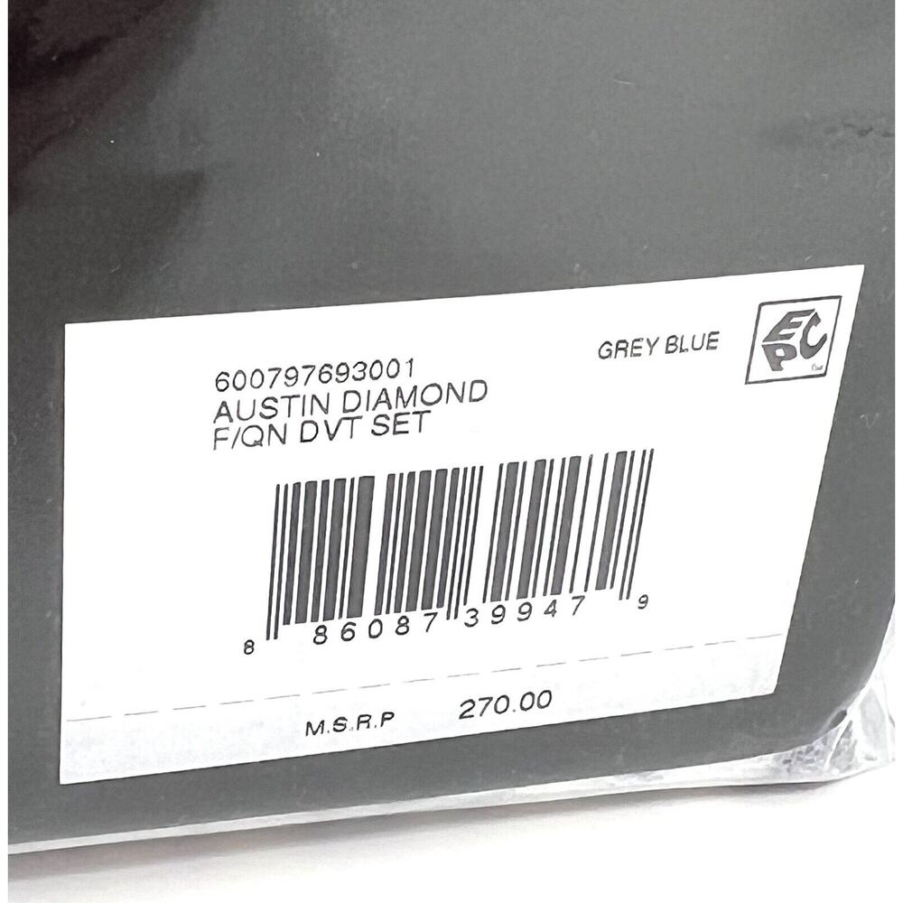 Ralph Lauren Austin Diamond Full Queen Duvet Cover + 2 Shams Grey Blue Set - Picture 8 of 10